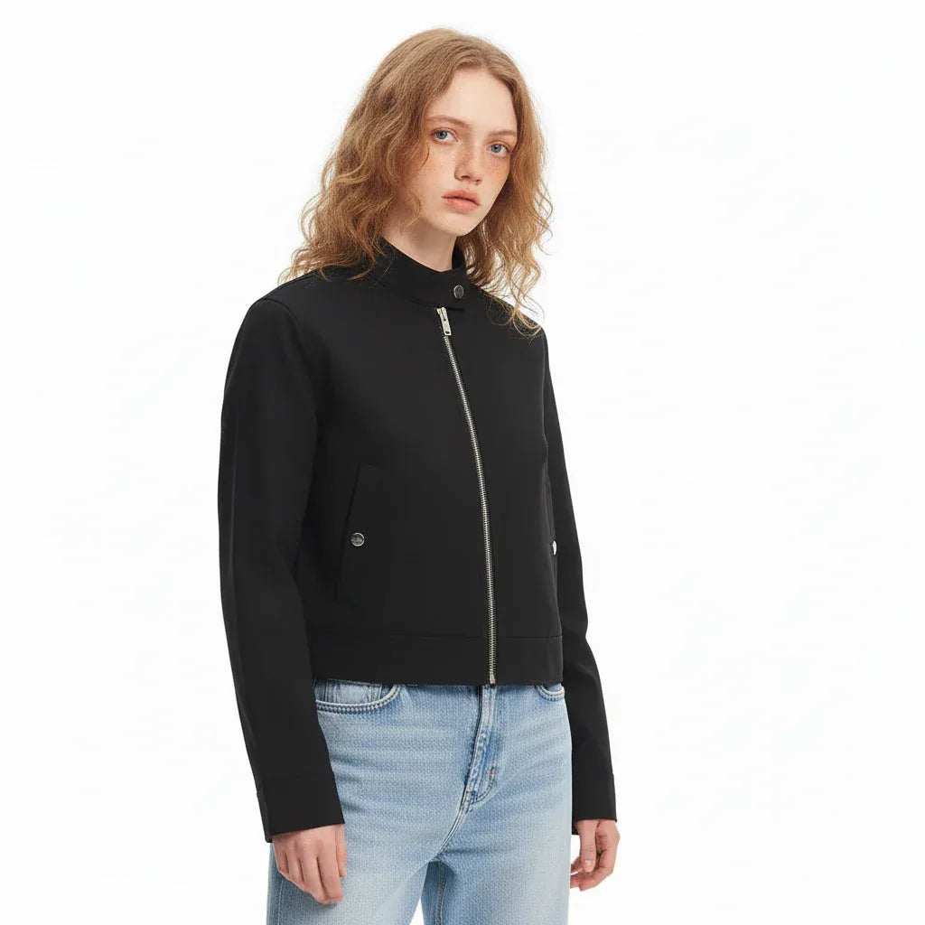 Women's Urban Style Stand Collar Zipper Pilot Short Jacket Coat | MuddyStock Originals eprolo