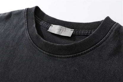 Printed Washed Old Short-sleeved T-shirt For Men MuddyStock