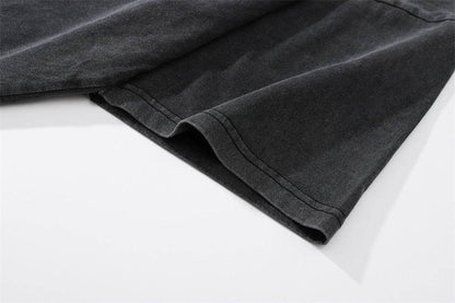 Printed Washed Old Short-sleeved T-shirt For Men MuddyStock