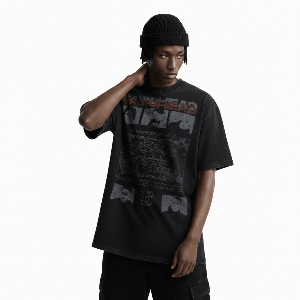 Character letters made of vintage short sleeve for men | MuddyStock Originals