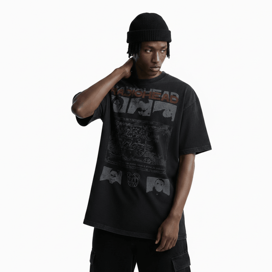 Character letters made of vintage short sleeve for men | MuddyStock Originals