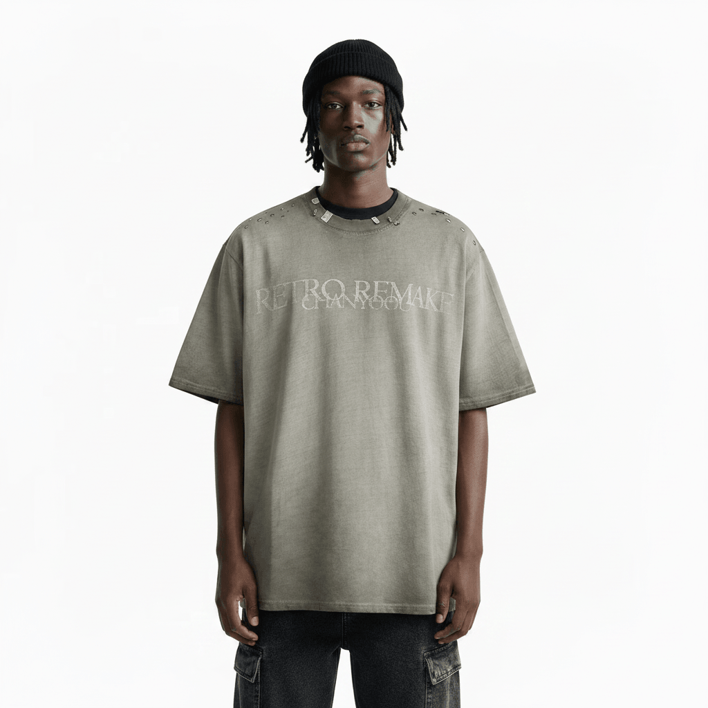 Punk Old Dirty Short-sleeved T-shirt For Men null