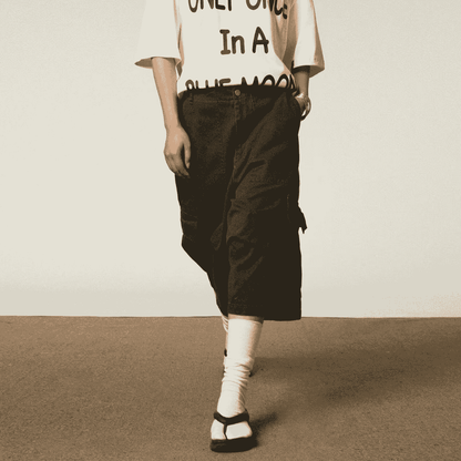 All-matching Loose Straight Cargo Cropped Pants Casual Pants Trendy MuddyStock