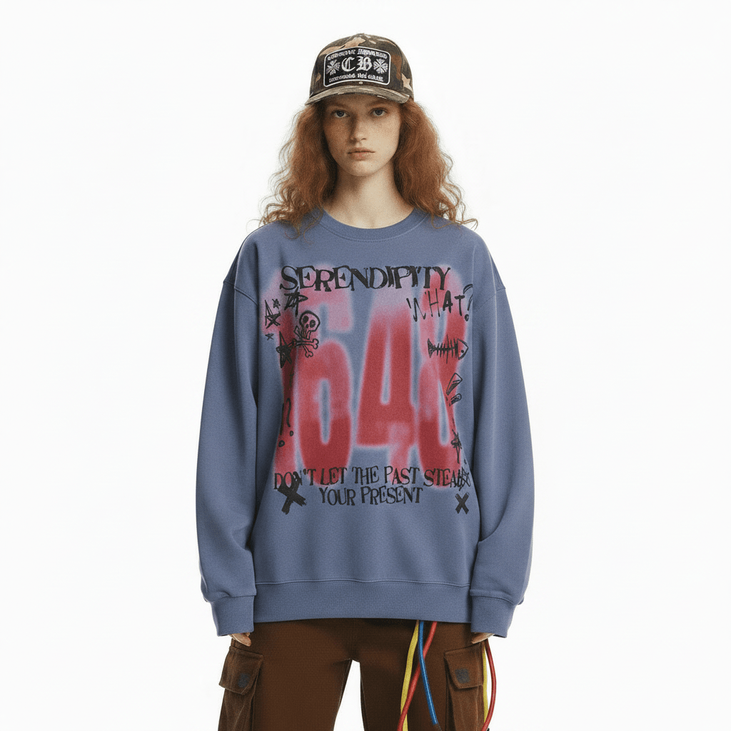Graffiti Crewneck Sweatshirt for Women | MuddyStock Originals