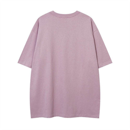 Short-sleeved Hand-painted Abstract Pattern T-shirt For Women MuddyStock