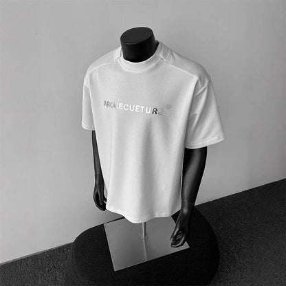 Shoulder Short Sleeve Men Clothing White MuddyStock