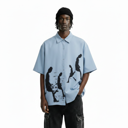 Abstract printed design short sleeved shirt for men | MuddyStock Originals