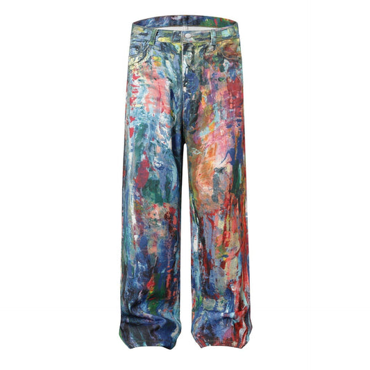 Spring New Retro Heavy Industry Loose Design Jeans For Men And Women MuddyStock