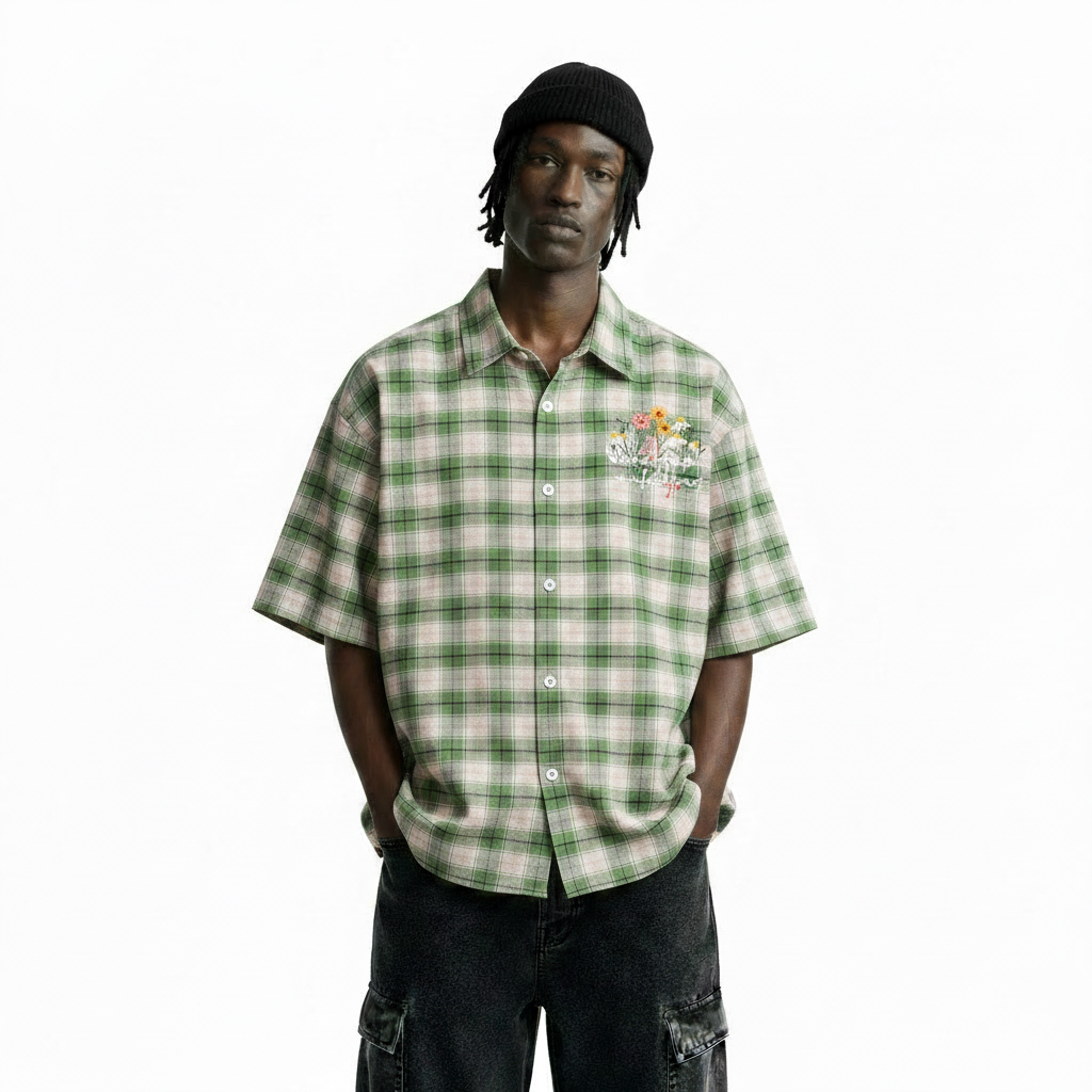 Plaid short sleeved shirt for men | MuddyStock Originals