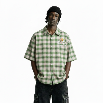 Plaid short sleeved shirt for men | MuddyStock Originals
