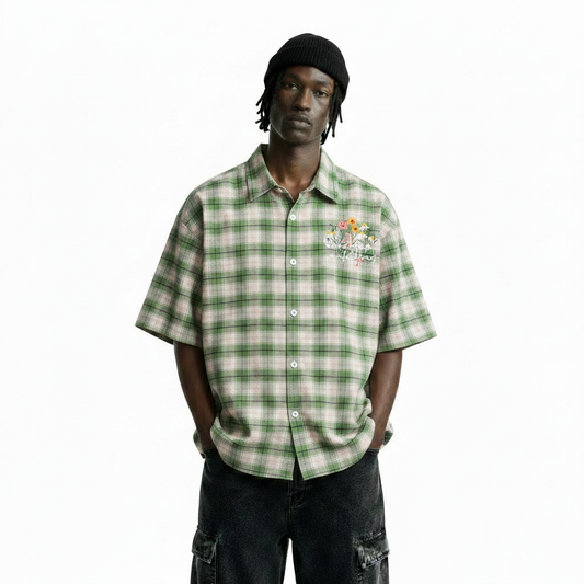 Plaid short sleeved shirt for men | MuddyStock Originals