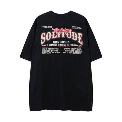 Vintage Car Print Distressed Short Sleeve Men And Women MuddyStock