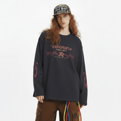 American Vintage Street Long-sleeved T-shirt For Women null
