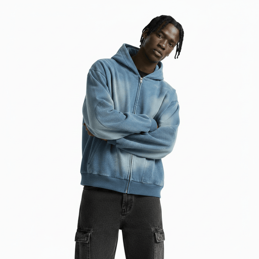 Waste Soil Tie-dyed Washed Hoodie For Men null