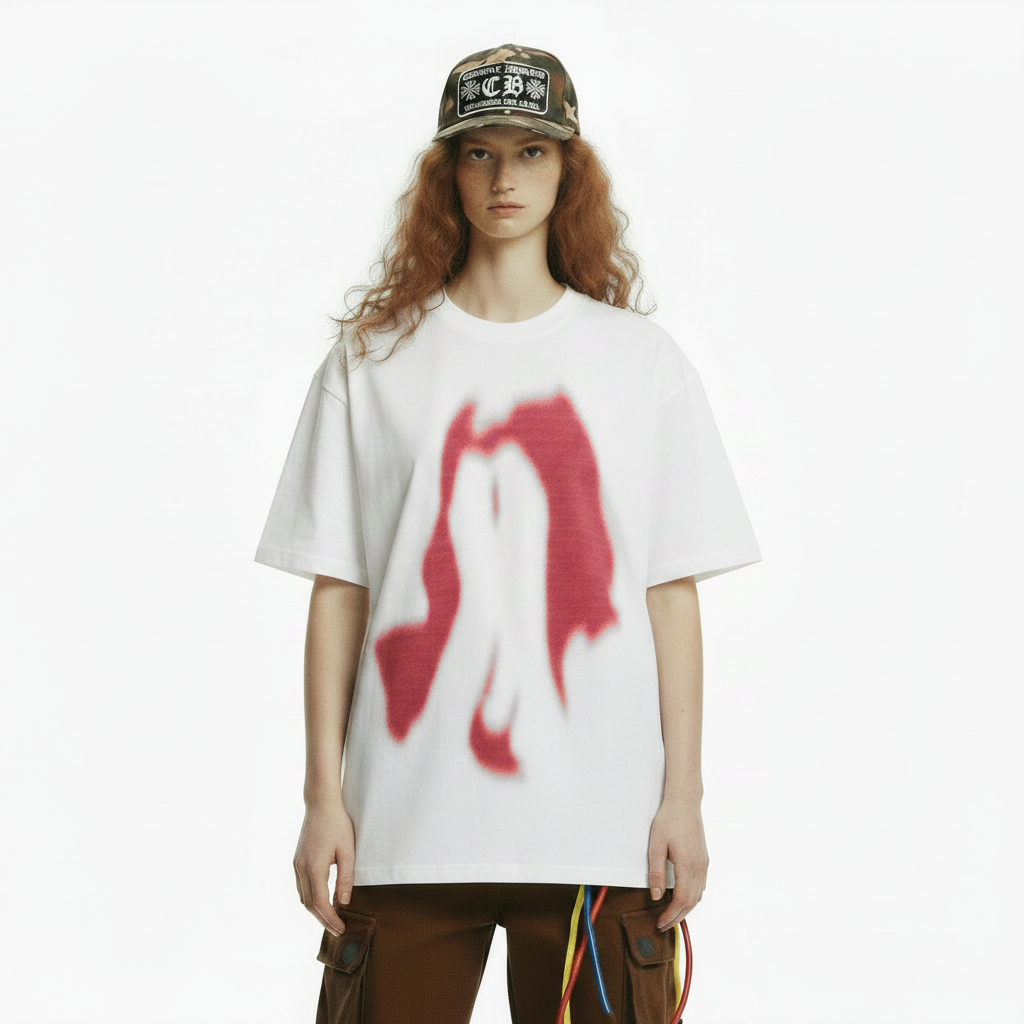 Abstract pattern short sleeved t-shirt for women | MuddyStock Originals