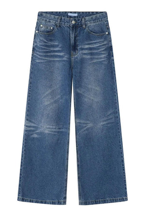 Wide Leg Jeans with Pockets | MuddyStock Originals Blue